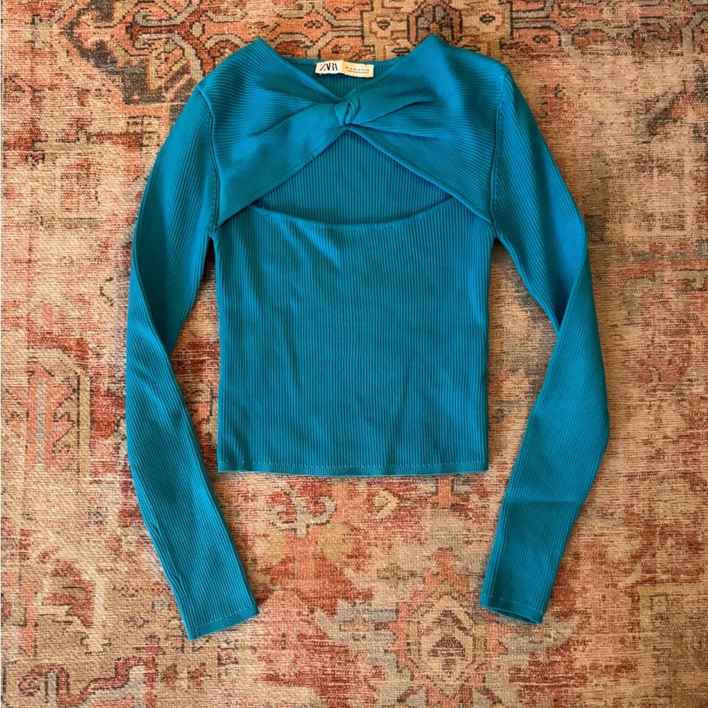 Zara Ribbed Long Sleeve Top